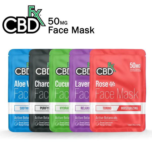 CBDfx CBD フェイスマスク CBD含有量50mg/内容量1枚 Rose Ravender C...