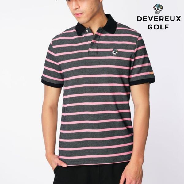 DEVEREUX GOLF デヴァローゴルフ ポロシャツ CLASSIC BORDER POLO 7...