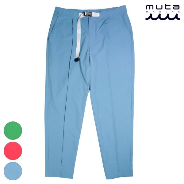 muta ベルト付き カラーパンツ MMBC-190803 BLACK ムータ 長ズボン ムタ フル...