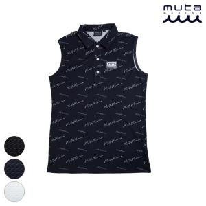 muta MARINE ムータマリン ポロシャツ ノースリーブレディースポロ MMJC-446209 ブラック BLACK ネイビー NAVY ホワイト WHITE｜transit