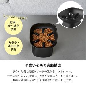 山崎実業 早食い防止陶器ペットフードボウル ヌ...の詳細画像4