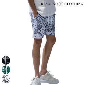 RESOUND CLOTHING リサウンドクロージング ショーツ RUSH SHORTS BANDANA RC28-HP-002 BLACK GREEN WHITE｜transit