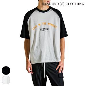 RESOUND CLOTHING リサウンドクロージング Ｔシャツ RAGLAN LOOSE TEE RC31-T-001 ブラック ホワイト｜transit