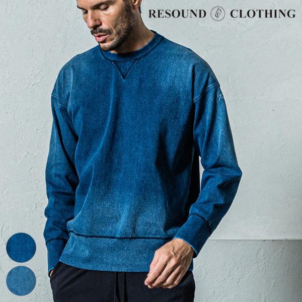 RESOUND CLOTHING リサウンドクロージング DENIM JERSEY LOOSE TR...