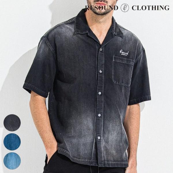 RESOUND CLOTHING リサウンドクロージング ZACK HALF DENIM SHIRT...