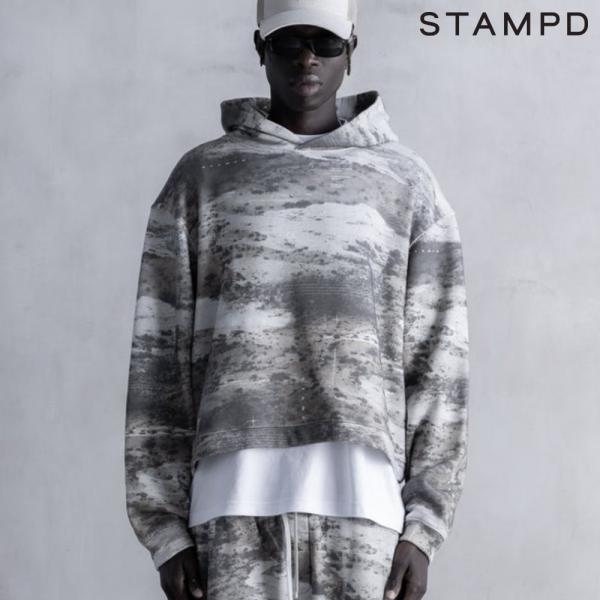 STAMPD スタンプド SANDLAND CAMO CROPPED HOODIE SLA-M353...