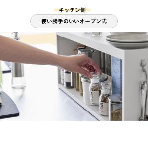 山崎実業 前が開くキッチンカウンター上収納ラッ...の詳細画像3