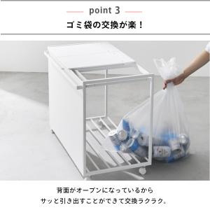 山崎実業 蓋付き目隠し分別ダストワゴン タワー...の詳細画像4