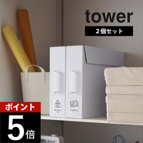 山崎実業 作品収納ボックス タワー 2個組 5310 5311 父の日