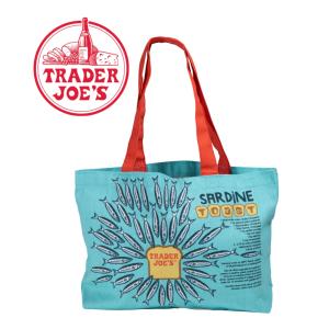 TRADER JOE'S トレーダージョーズ エコバッグ サーディン(コットンバッグ) BLUE｜DEPARTMENTSTORES