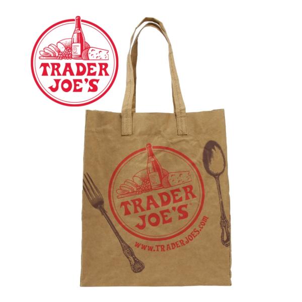 TRADER JOE'S トレーダージョーズ 洗える紙製エコバッグ ウォッシャブルペーパー グローサ...