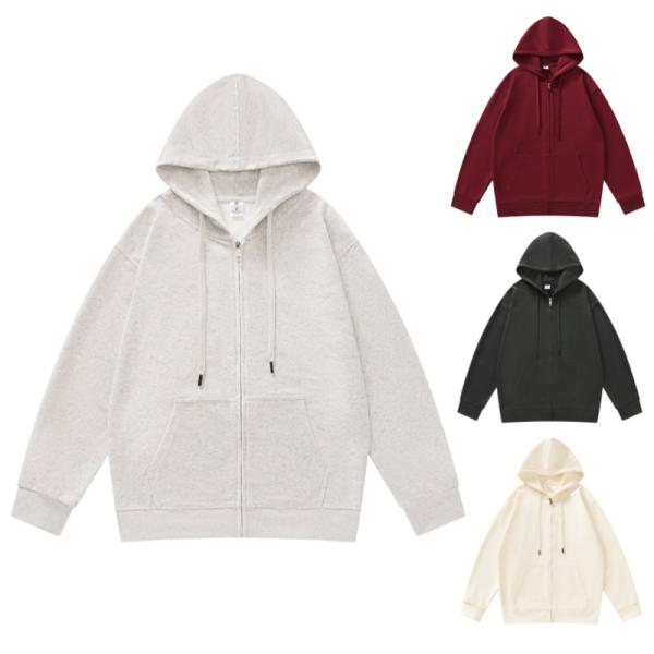 メンズ レディース ジップアップ パーカー フルジップ 無地 スウェットパーカー フード付き 長袖 ...