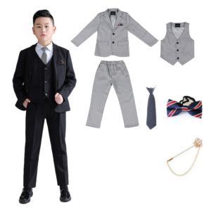 【150E】スーツセット　男の子　ぽっちゃりさん用 発表会 男の子スーツ 150 結婚式 レンタル フォーマル 靴セット