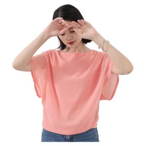 tシャツ 半袖 レディース 涼しい 夏 ゆったり 薄手 半袖tシャツ トップス カジュアル カットソー uネック 部屋着 仕事 きれいめ オフィス 大きいサイズ｜transittrade