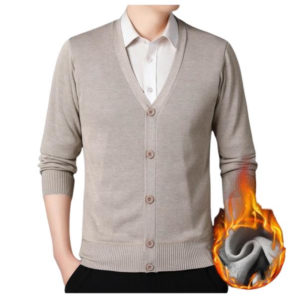 カーディガン メンズ 裏起毛 冬 ビジネス 学生 ニット 無地 ニットソー 温度調節 ギフト ラッピ...