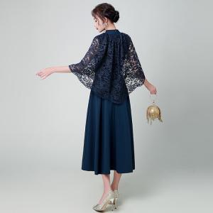 パーティードレス 結婚式 ロングワンピース 袖...の詳細画像2