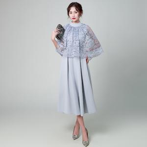 パーティードレス 結婚式 ロングワンピース 袖...の詳細画像3