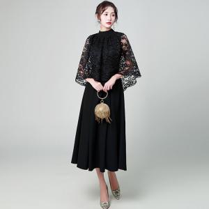 パーティードレス 結婚式 ロングワンピース 袖...の詳細画像5