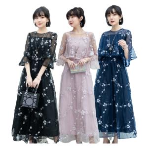 レディースドレス パーティードレス 結婚式 ワンピースフォーマルドレス フォーマル お呼ばれ 服 親族 大きいサイズ 大人 上品 20代 30代 40代 卒業式