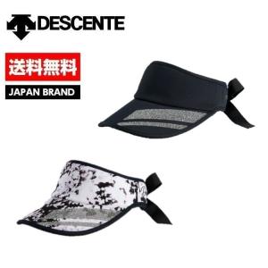 21秋冬 DESCENTE GOLF デサント ゴルフ レディース サンバイザー DGCSJC52 スワロフスキー サイズアジャスト リボン エレガント ゴルフ
