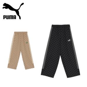 24春夏 PUMA プーマ メンズ CORE HERITAGE モノグラム トラック パンツ 680698 ジャージ ボトム リラックスフィット｜translation