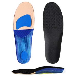 Kozzimなかじき 靴 インソール アーチサポート Poron 衝撃分散吸収 立ち仕事 疲れない 中敷き 男性用 女性用 (ブラック,