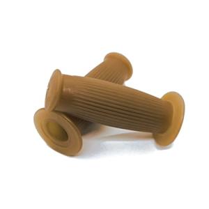 Beatus タル型 ハンドルグリップ オートバイ バイク 22.2mm 1インチ/25mm ハンドル 汎用 グリップ 左右 セット 樽型 (アメゴム