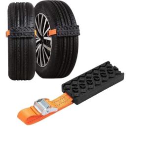 OBEST 車用タイヤチェーン スノーヘルパー 緊急脱出用チェーン 滑り止めチェーン スノーチェーン 非金属 取り付けが簡単 泥道/雪道/凍結/事故/