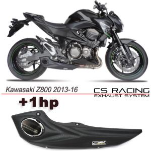 Kawasaki Z800 13-16年 CS Racing テイラーメイドスタイル スリップオンマフラー｜traumauto