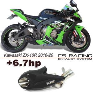 Kawasaki ZX-10R 16-20年 CS Racing テイラーメイドスタイル スリップオンマフラー｜traumauto