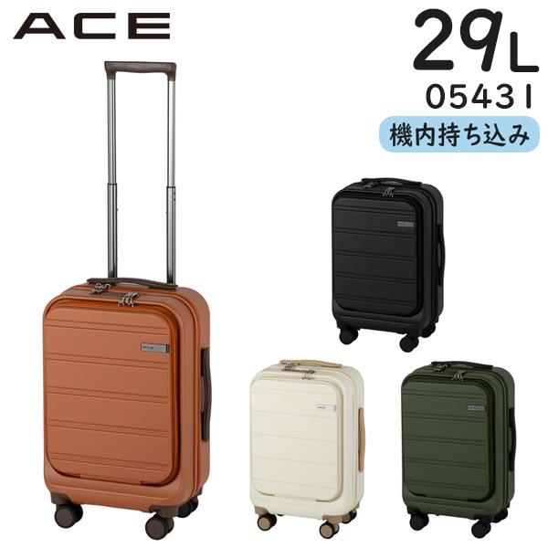 ACE フレットボード スーツケース (29L) フロントポケット付き ファスナータイプ キャスター...