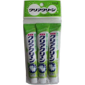 花王 クリアクリーン ミニ 3本セット ナチュラルミント味 歯磨き粉｜travel-goods-toko