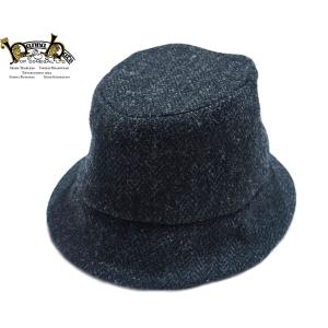 HANNA HAT（ハンナハット）/HARRIS TWEED WEE THATCH HAT/charcoal｜travelsshibuya