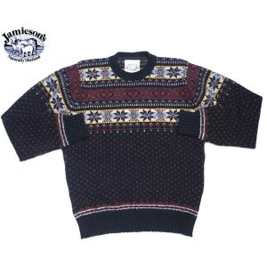 JAMIESONS（ジャミーソンズ）/#MK158-731-83 CREWNECK FAIRISLE SWEATER/navy mix｜travelsshibuya