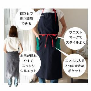 エプロン マルチカラー カフェ風 レディース ...の詳細画像3