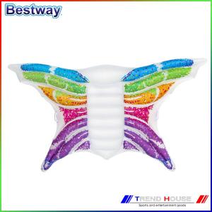 浮き輪 294cm x 193cm うきわ フロート ベストウェイ/Rainbow Butterfly Pool Float BESTWAY