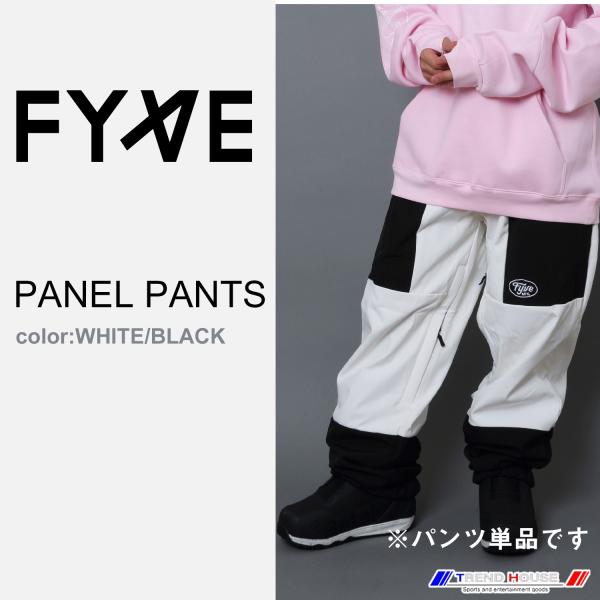 FYVE スノーボードウェア  PANEL PANTS WHITE/BLKサイズM【パンツ単品】