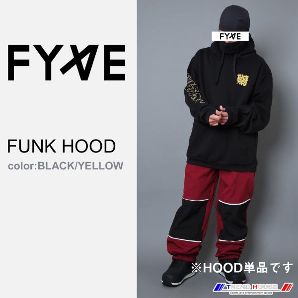 FYVE スノーボードウェア FUNK HOOD(BLACK/YELLOW) サイズL【HOOD単品...