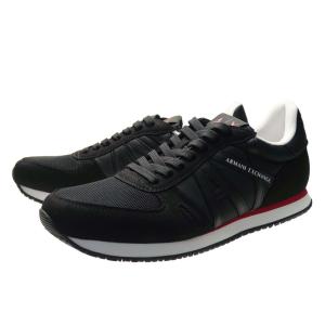 ARMANI EXCHANGE アルマーニエクスチェンジ メンズローカットスニーカー XUX017 XCC68 ブラック /2022秋冬新作