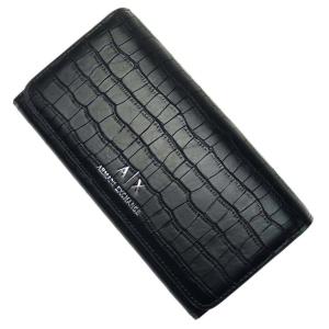ARMANI EXCHANGE アルマーニエクスチェンジ レディース長財布）/ 948531 2F750 ブラック /2022秋冬新作