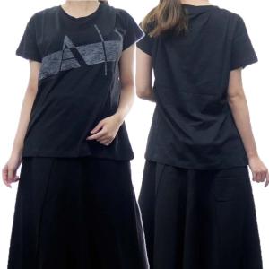 ARMANI EXCHANGE アルマーニエクスチェンジ レディースクルーネックTシャツ 3LYT13 YJ2XZ ブラック