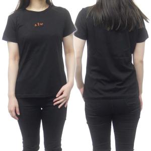 ARMANI EXCHANGE アルマーニエクスチェンジ レディースクルーネックTシャツ 3LYTAD YJ3RZ ブラック｜tre-style