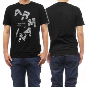 ARMANI EXCHANGE アルマーニエクスチェンジ メンズクルーネックTシャツ 3DZTBE ZJA5Z ブラック /2024春夏新作｜tre-style