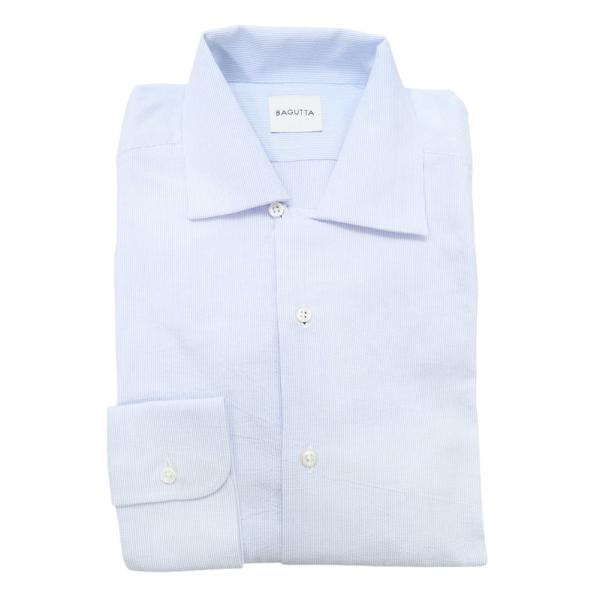 BAGUTTA バグッタ メンズカジュアルシャツ T1050 / MIKE ブルー×ホワイト