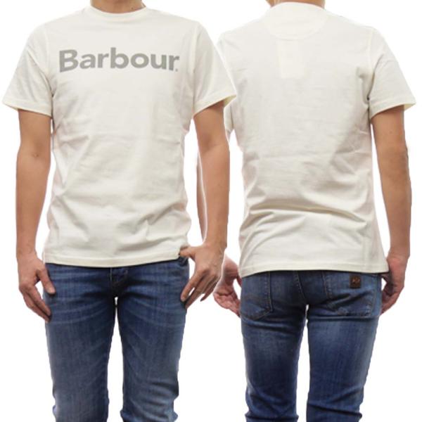 BARBOUR バブアー メンズクルーネックTシャツ MTS0531 オフホワイト /2024春夏新...