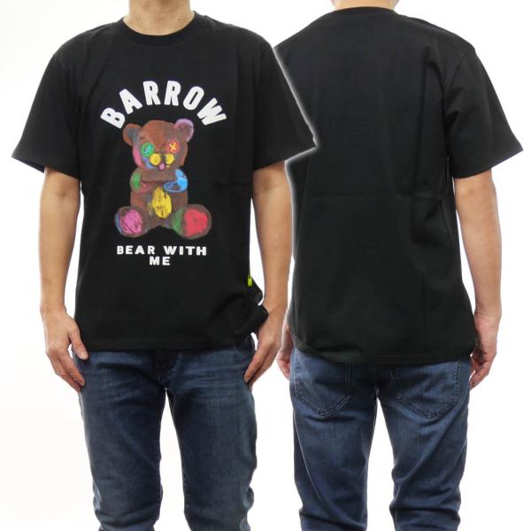 BARROW バロウ クルーネックTシャツ S4BWUATH040 ブラック /2024春夏新作