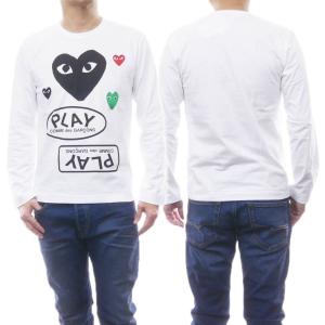 PLAY COMME des GARCONS プレイコムデギャルソン メンズクルーネックロングTシャツ AZ-T286-051 ホワイト｜tre-style