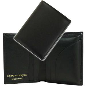 COMME DES GARCONS コムデギャルソン メンズ二つ折り財布 SA0641 / ARECALF ブラック｜tre-style