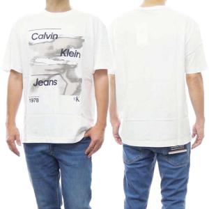 CALVIN KLEIN JEANS カルバンクラインジーンズ メンズクルーネックTシャツ J325184 ホワイト /2024春夏新作｜tre-style