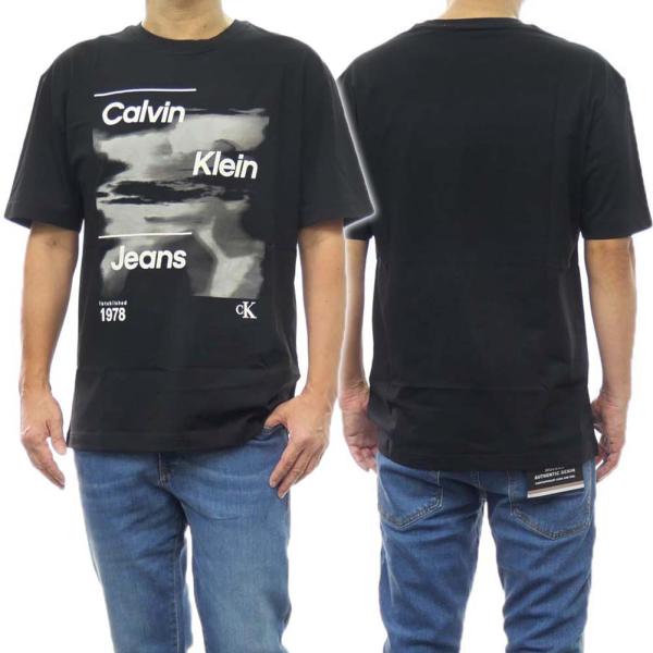 CALVIN KLEIN JEANS メンズクルーネックTシャツ J325184 ブラック /202...